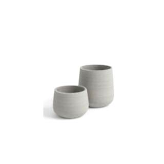 R4134 Lüks Açık Gri Beton Saksı | Modern İç & Dış Mekân Saksı